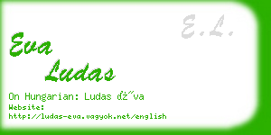 eva ludas business card